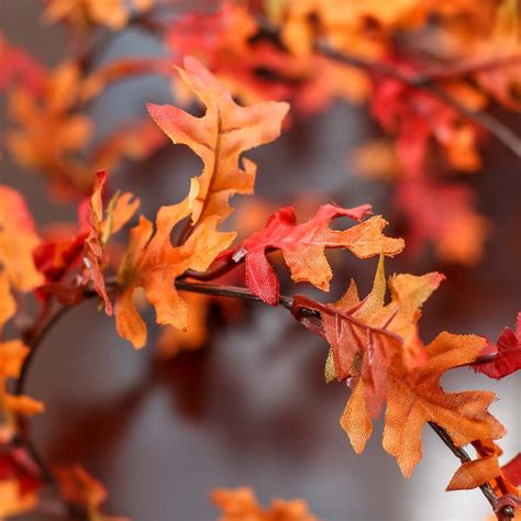 artificial fall oak leaves